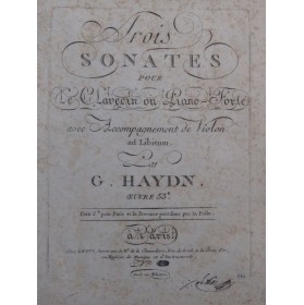 HAYDN Joseph Trois Sonates...