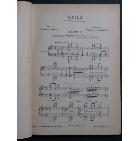 GAUBERT Philippe Naïla Conte Oriental Chant Piano 1927