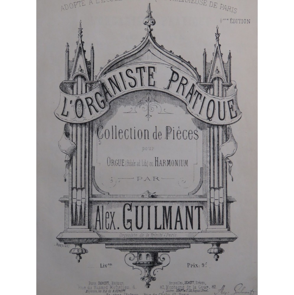 GUILMANT Alexandre L'Organiste Pratique No 1 Orgue XIXe