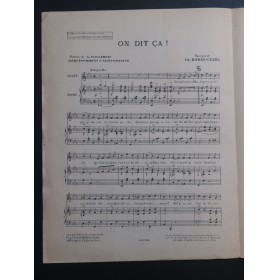 BOREL-CLERC Charles On dit ça ! Chant Piano 1923