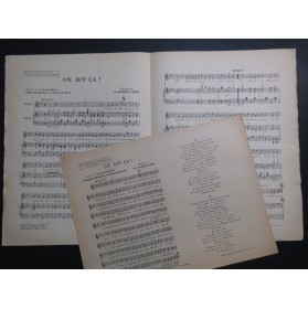 BOREL-CLERC Charles On dit ça ! Chant Piano 1923