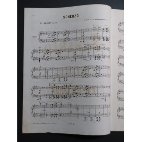 CHOPIN Frédéric Scherzo en Si b mineur op 31 Piano ca1877