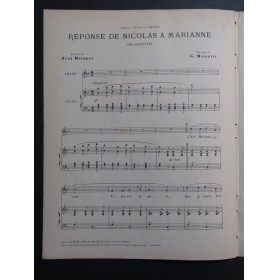 MARIETTI G. Réponse de Nicolas à Marianne Chant Piano ca1896
