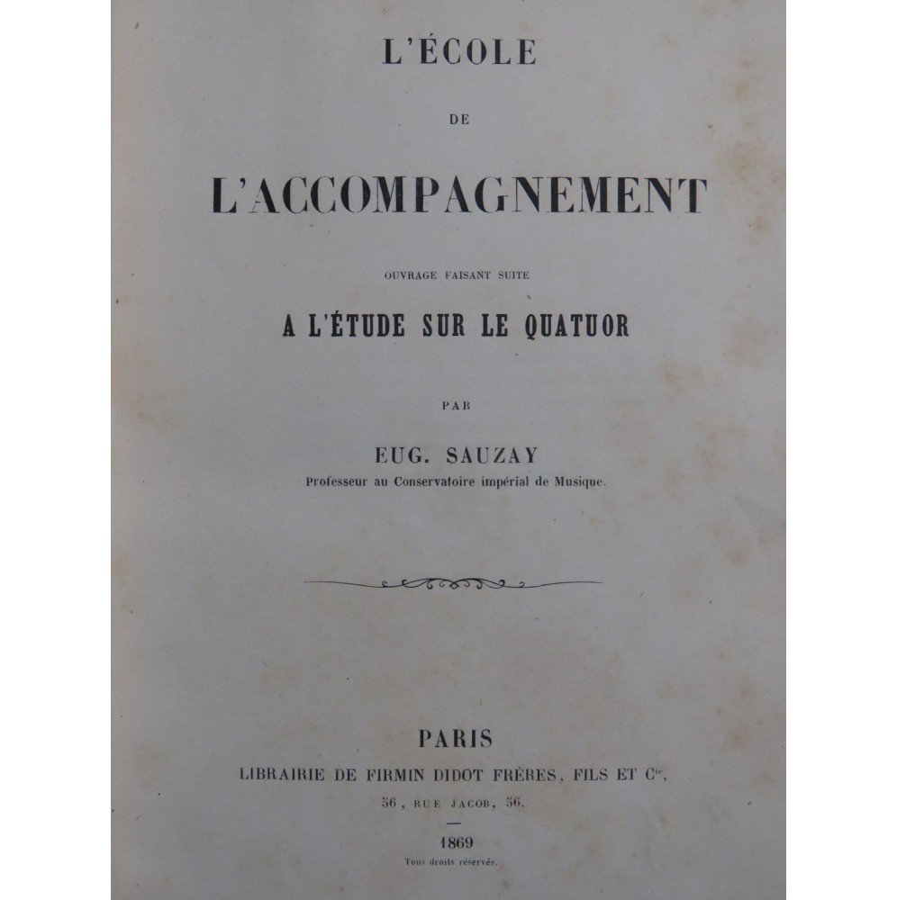SAUZAY Eugène L'École de l'Accompagnement 1869