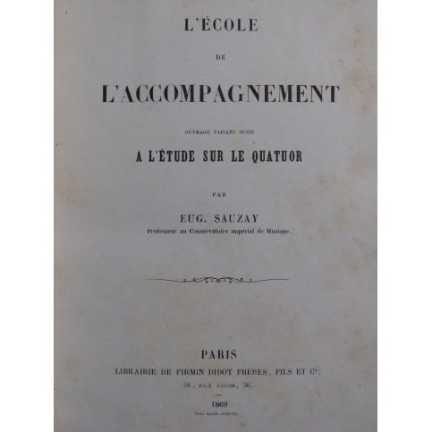 SAUZAY Eugène L'École de l'Accompagnement 1869