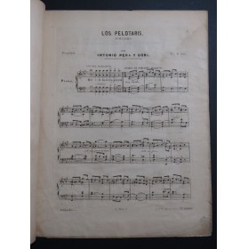 PENA Y GONI Antonio Los Pelotaris Zortziko Piano ca1885