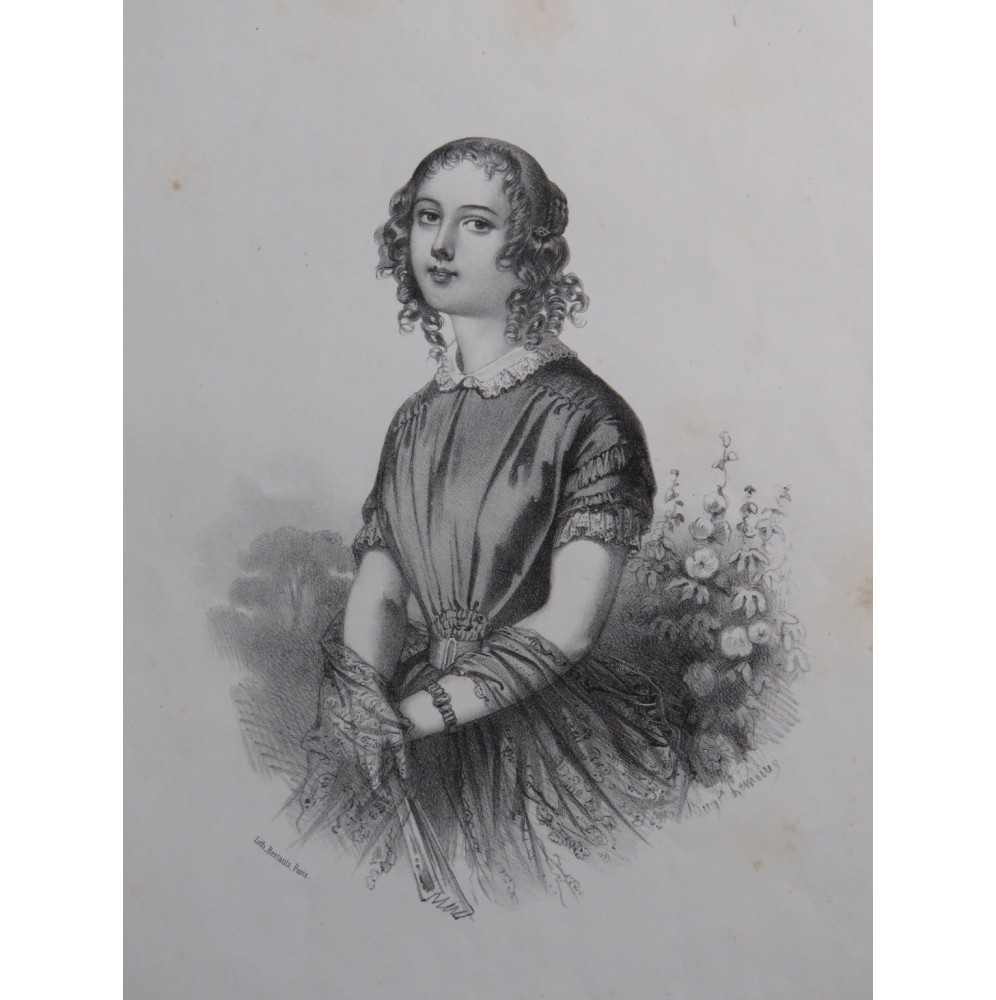 ARNAUD Étienne Les Cheveux Blonds Chant Piano ca1850