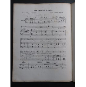 ARNAUD Étienne Les Cheveux Blonds Chant Piano ca1850