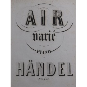 HAENDEL G. F. Air varié...