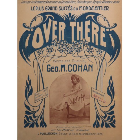 COHAN George M. Over There Chant Piano 1917