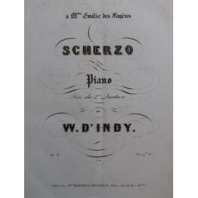 D'INDY W. Scherzo du 3e...