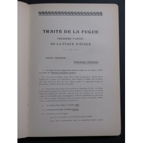 GEDALGE André Traité de la Fugue 1ère Partie