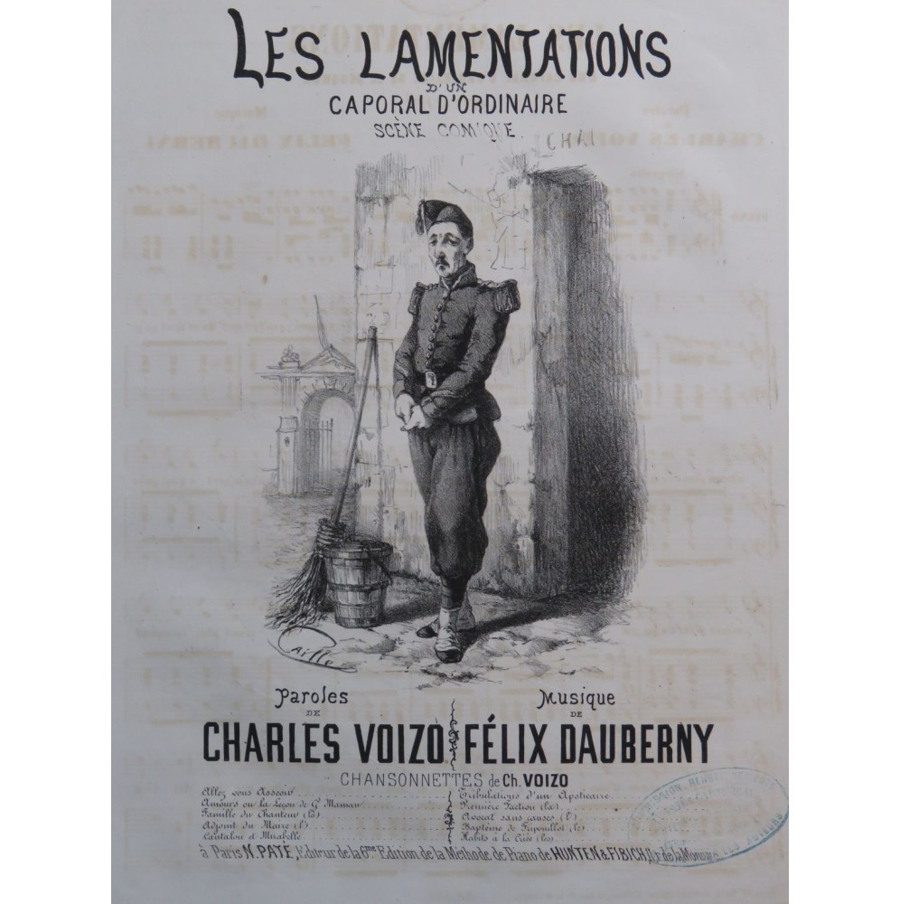 DAUBERNY Félix Les Lamentations Chant Piano ca1850