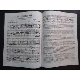 DAUBERNY Félix Les Lamentations Chant Piano ca1850
