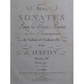 HAYDN Joseph Trois Sonates...
