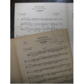 SCHUMANN Robert Rêverie Flute Piano 1927