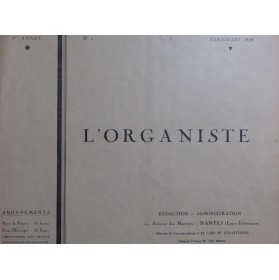 L'Organiste 4e Année No 9...
