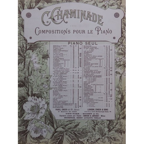 CHAMINADE Cécile Pas des Écharpes Piano ca1888