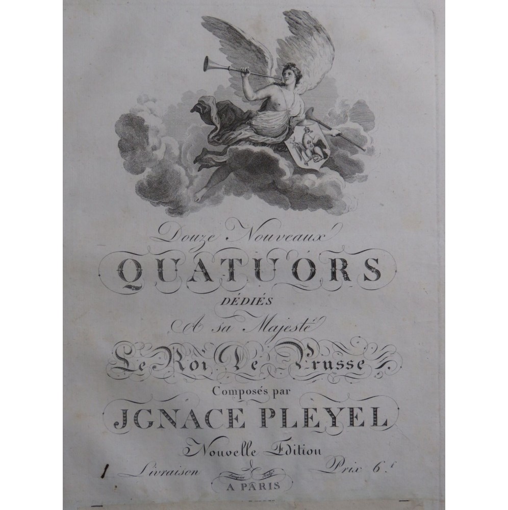 PLEYEL Ignace Trois Quatuors B. 331-333 Violons Alto Violoncelle ca1805