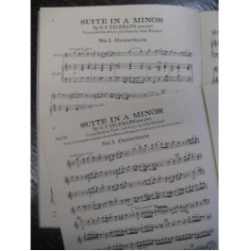 TELEMANN G. P.  Suite Am Flute Piano 1951