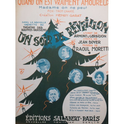 MORETTI Raoul Quand on est vraiment amoureux Chant Piano 1932