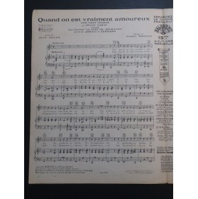 MORETTI Raoul Quand on est vraiment amoureux Chant Piano 1932