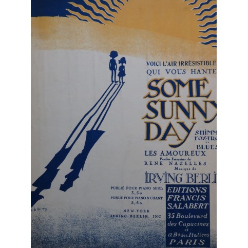 BERLIN Irving Some Sunny Day Piano 1922