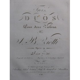VIOTTI J. B. Trois Duos W...