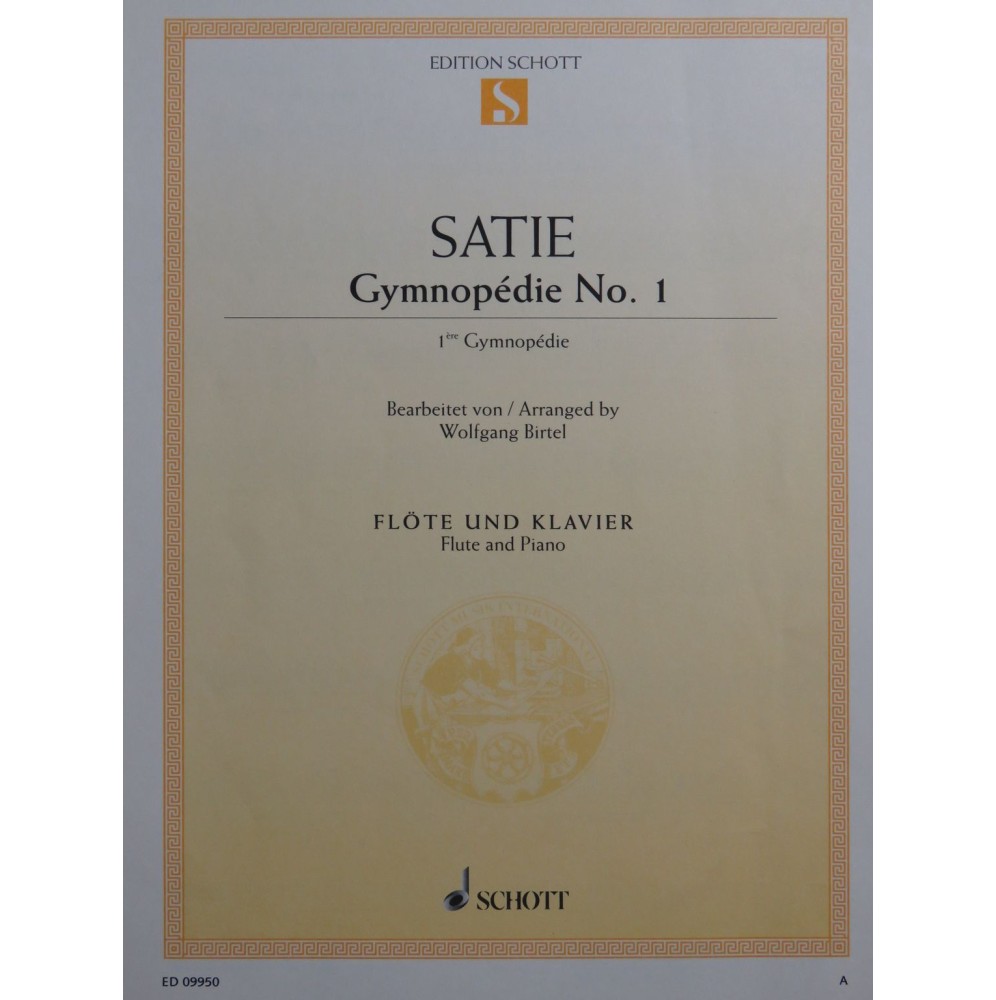 SATIE Erik Gymnopédie No 1 Piano Flûte 2013