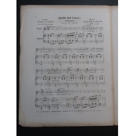 LAIR DE BEAUVAIS Alfred Rayon des Cieux ! Chant Piano ca1847