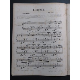 CHOPIN Frédéric Berceuse op 57 Piano 1859