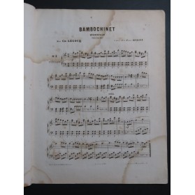 LECOCQ Charles Bambochinet Piano ca1865