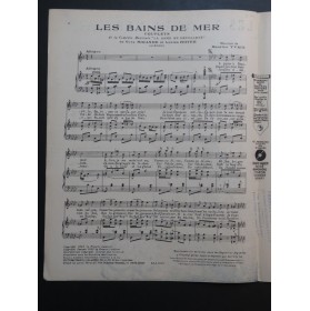 YVAIN Maurice Les Bains de Mer Chant Piano 1923