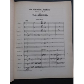 MOZART W. A. Der Schauspieldirector Opéra Chant Orchestre 1868
