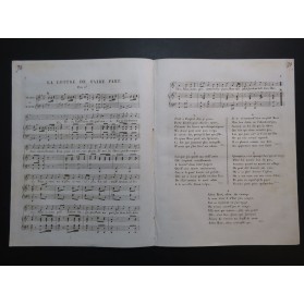 LHUILLIER Edmond La lettre de faire part Chant Piano ou Harpe ca1830