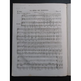 GRISAR Albert La Fête des Madones Dédicace Chant Piano ca1840