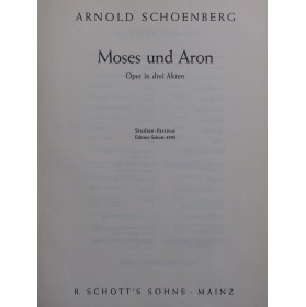 SCHOENBERG Arnold Moses und...