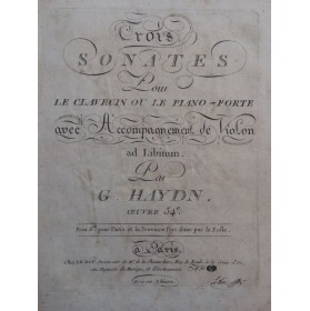 HAYDN Joseph Trois Sonates...