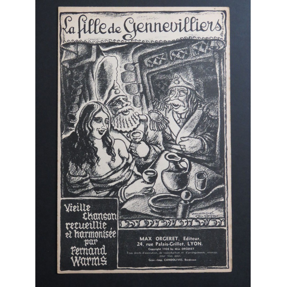 La Fille de Gennevilliers Fernand Warms Chant Piano 1936