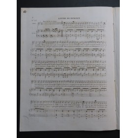 PLANTADE Charles Lettre de Dumanet Chant Piano ca1830