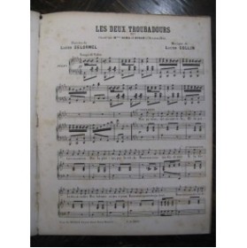 COLLIN Lucien Les Deux Troubadours Chant Piano XIXe
