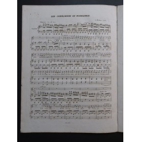 PUGET Loïsa Les Complimens de Normandie Chant Piano 1840