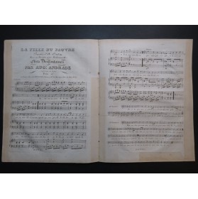 ANDRADE Auguste La Fille du Pauvre Chant Piano ca1830