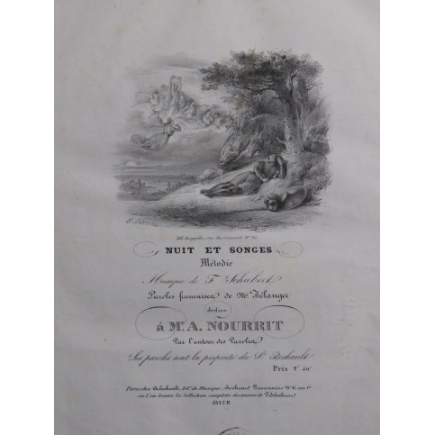 SCHUBERT Franz Nuit et Songes Chant Piano ca1835