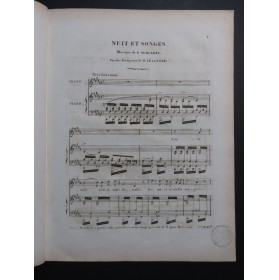 SCHUBERT Franz Nuit et Songes Chant Piano ca1835