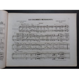 SCHUBERT Camille Les Colombes Messagères Piano 4 mains ca1852