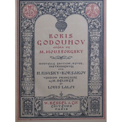 MOUSSORGSKY M. Boris Godounov Opéra Chant Piano 1923