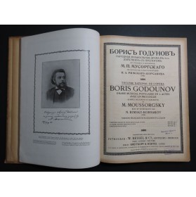MOUSSORGSKY M. Boris Godounov Opéra Chant Piano 1923