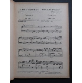 MOUSSORGSKY M. Boris Godounov Opéra Chant Piano 1923