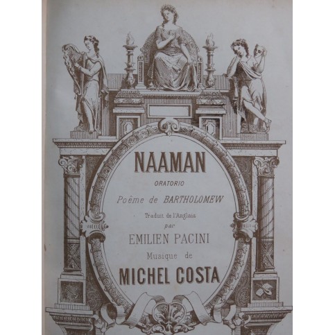 COSTA Michael Naaman Oratorio Chant Piano ca1867